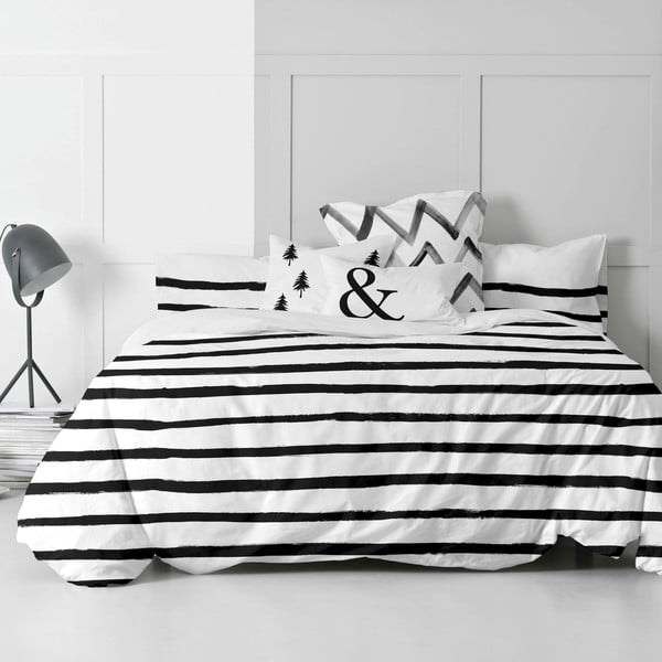Copripiumino in cotone Stripes, 140 x 200 cm Nordica - Blanc-image-4