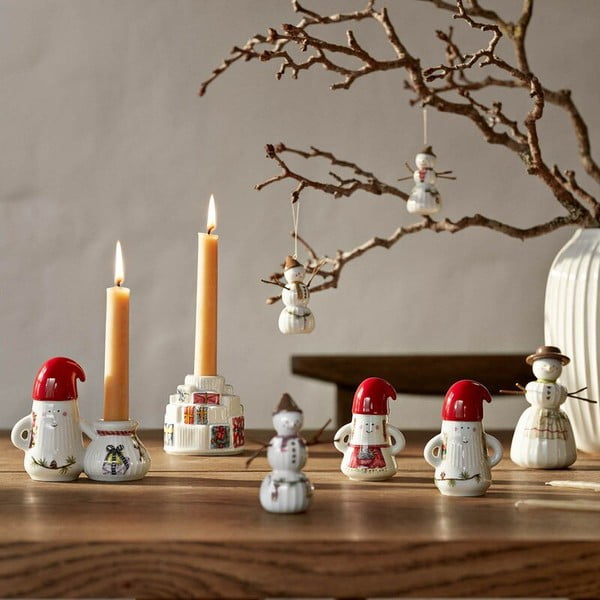 Portacandela in ceramica a tema natalizio Hammershøi Christmas Gifts – Kähler Design-image-2