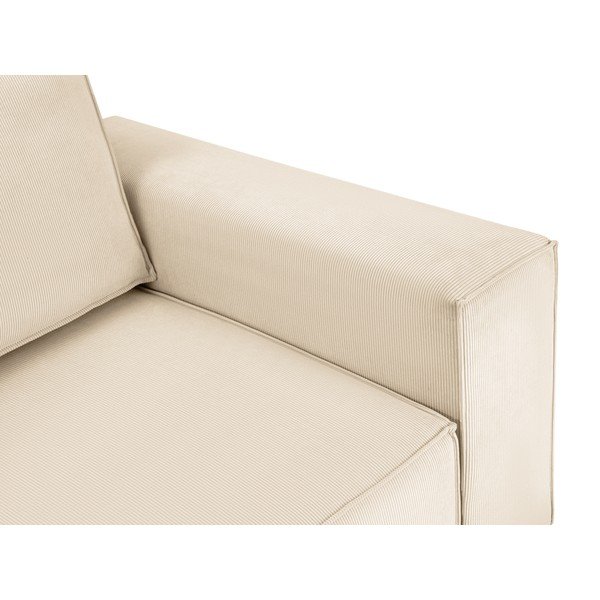 Divano letto in velluto a coste beige Azalea - Mazzini Sofas-image-1