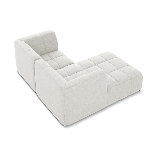 Divano angolare bianco (con penisola a sinistra/con chaise lounge) con rivestimento in bouclé Aloha – Makamii-image-4