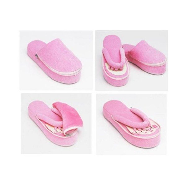Pantofole per pedicure in memory foam rosa - InnovaGoods-image-2