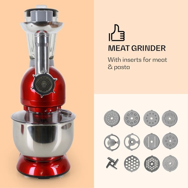 Robot da cucina multifunzione rosso Lucia Rossa - Klarstein-image-3