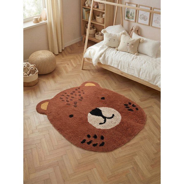 Tappeto per bambini marrone in cotone lavabile/tessuto a mano 120x149 cm Snuggle Berry – Hanse Home-image-1