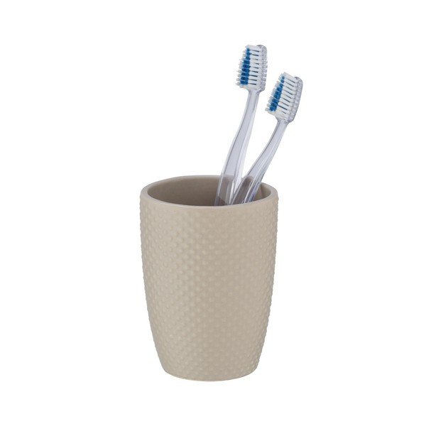 Tazza in ceramica marrone sabbia per spazzolini da denti Punto - Wenko