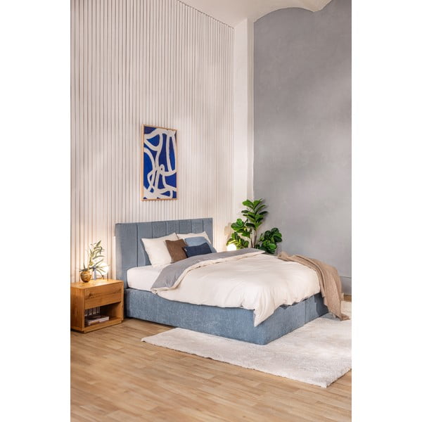 Letto boxspring blu 160x200 cm Olia Bold Line – Bonami Selection-image-1