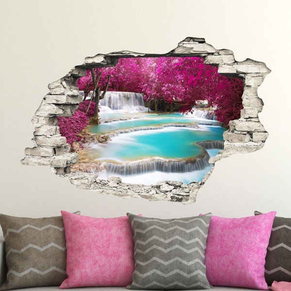 Sticker Fanastick Cascata nella giungla forestale - Ambiance-image-1
