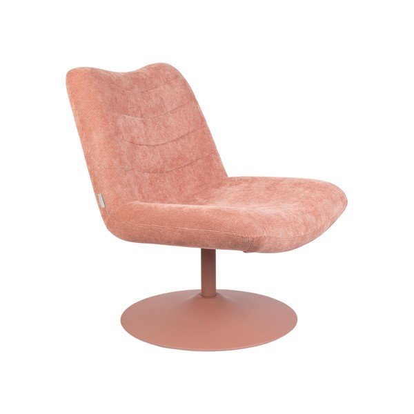 Poltrona in velluto rosa Bubba - Zuiver