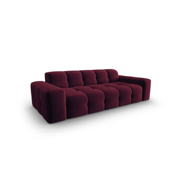Divano in velluto bordeaux 222 cm Kendal - Micadoni Home-image-3