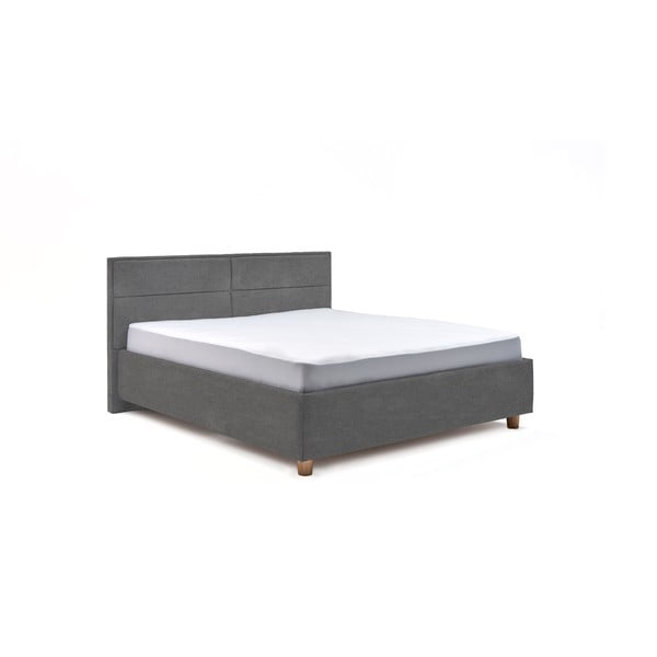 Letto matrimoniale grigio chiaro con griglia e contenitore , 180 x 200 cm Grace - ProSpánek