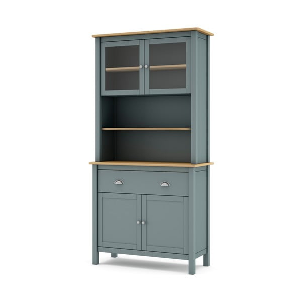 Credenza verde polveroso in pino massiccio 90x180,5x40 cm Misti – Marckeric-image-4