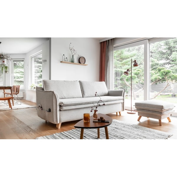 Divano letto crema 225 cm Charming Charlie - Miuform-image-4