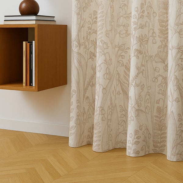 Tenda beige/marrone chiaro 135x250 cm Selvetia – Restilo-image-4