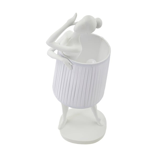 Lampada da tavolo bianca con paralume in tessuto (altezza 62,5 cm) Ballet - Mauro Ferretti-image-2