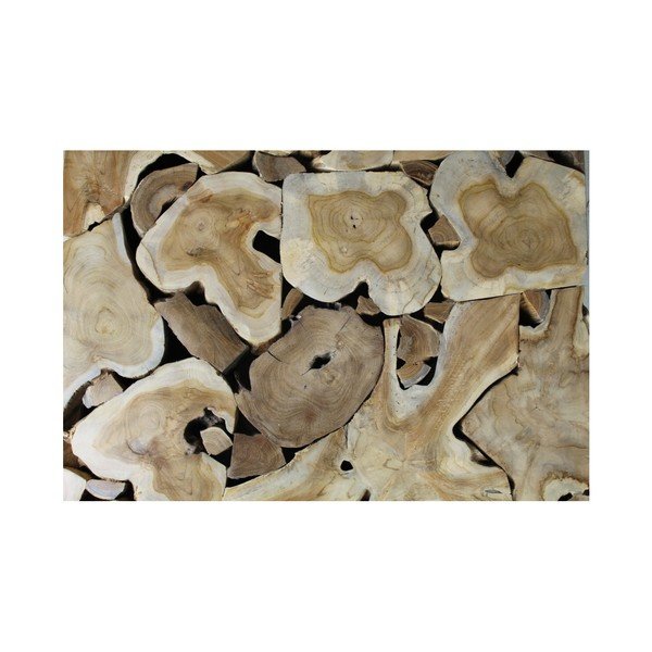 Tavolino in legno di teak non trattato Mona - HSM collection-image-1