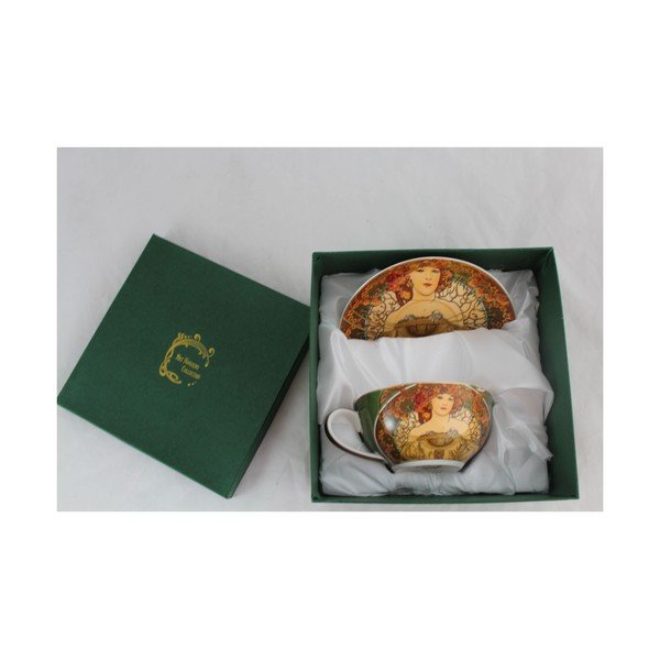 Alfons Mucha - šálek s podšálkem Snění-image-1