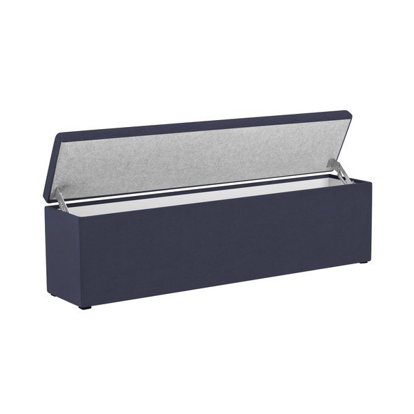 Pouf Ancona blu scuro, 140 x 47 cm - Mazzini Sofas-image-4