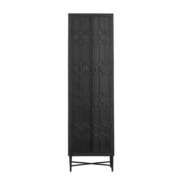 Armadio nero in legno riciclato 60x210 cm Bequest – BePureHome