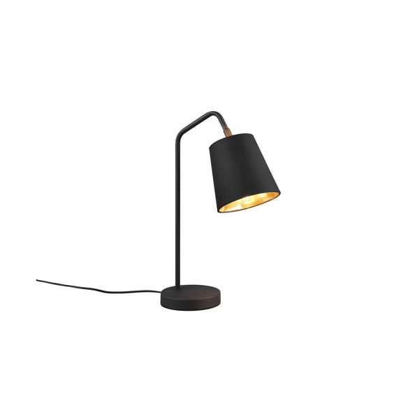Lampada da tavolo nera con paralume in tessuto (altezza 45 cm) Buddy - Reality-image-2
