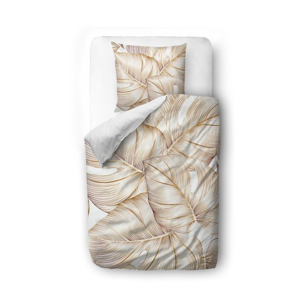 Biancheria da letto in cotone sateen , 140 x 200 cm Golden Leaves - Butter Kings