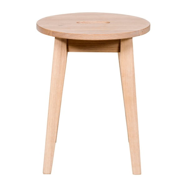 Sgabello basso in rovere laccato opaco Frigg Confetti - Rowico-image-1