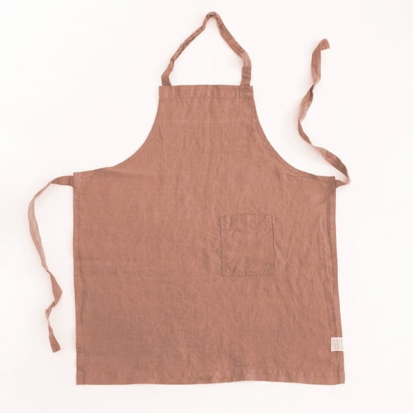 Grembiule di lino arancione per bambini, 57 x 47 cm Cafe Creme - Linen Tales