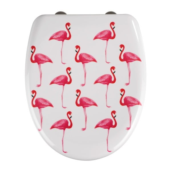 Sedile per wc con chiusura facilitata , 45 x 38 cm Flamingo - Wenko