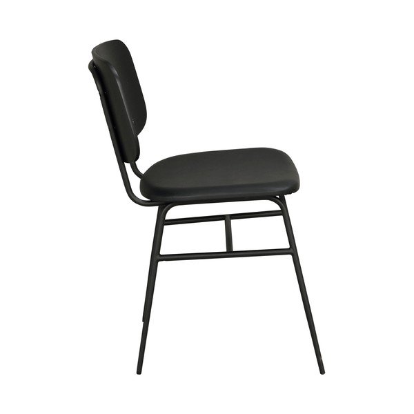 Sedia da pranzo nera con seduta nera Brent - Rowico-image-4