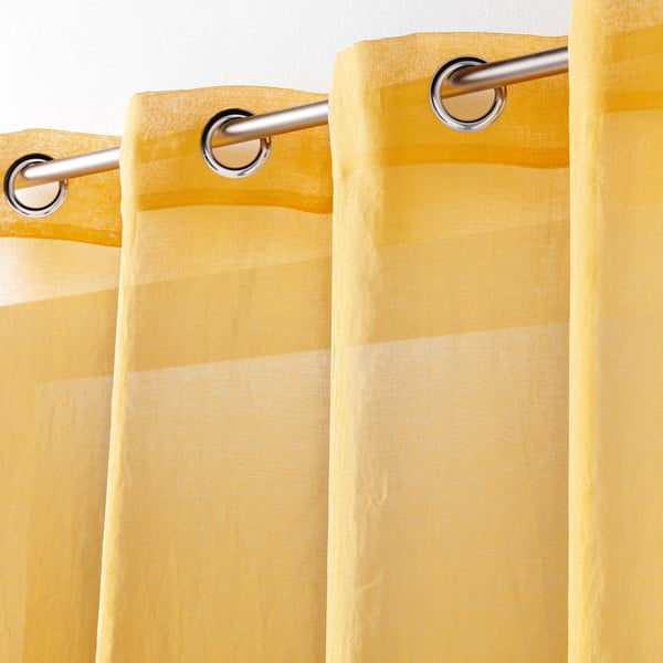 Tenda sottile gialla 140x240 cm Telma – douceur d'intérieur-image-1