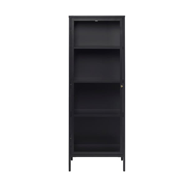 Vetrina in metallo nero 58x160 cm Carmel - Unique Furniture