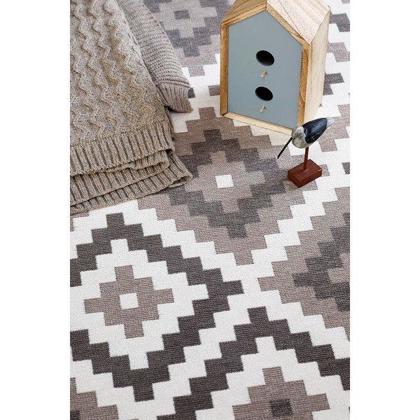 Tappeto bifacciale beige , 100 x 160 cm Saka - Narma-image-4