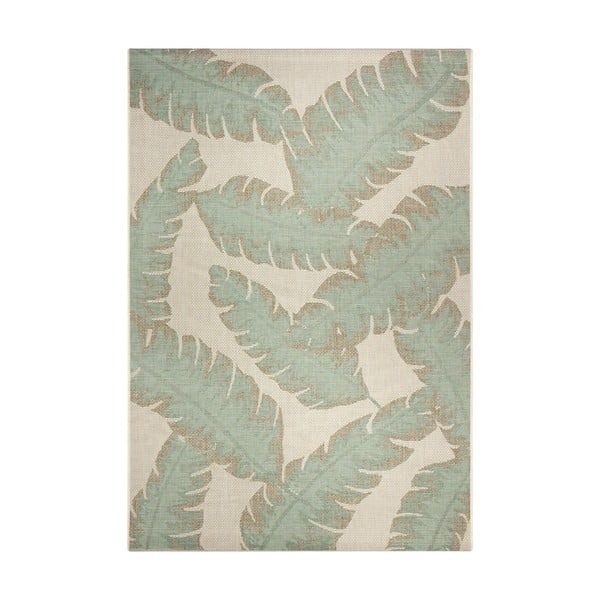 Tappeto per esterni verde e beige Leaf, 160 x 230 cm - Ragami