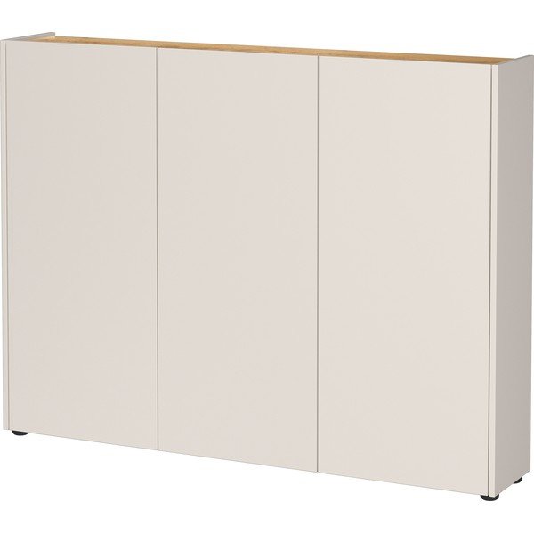 Armadietto color crema con effetto rovere 138x105x25 cm Libbiano – Germania