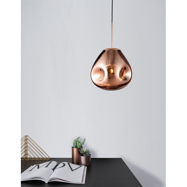 Lampadario oro rosa in vetro ø 25 cm Lava – Nova Luce-image-1
