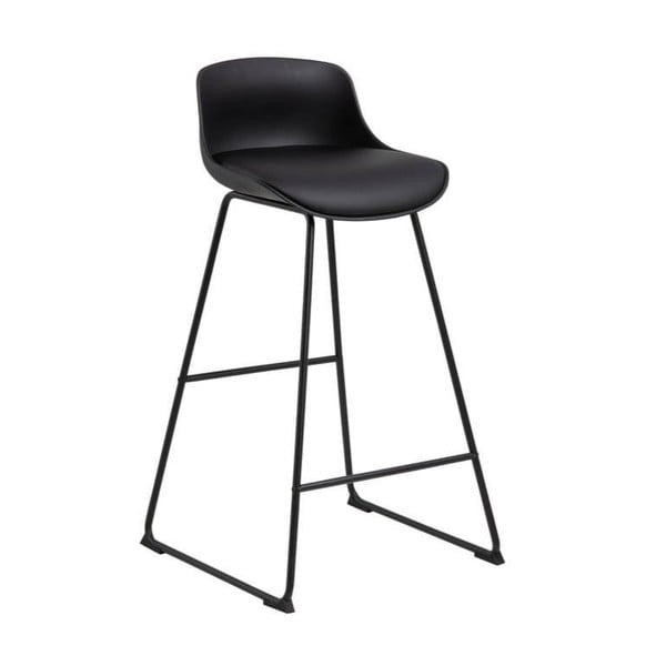 Sgabello da bar nero (altezza della seduta 76 cm) Tina – Actona