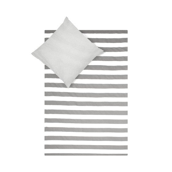 Biancheria da letto singola in flanella grigia Fovere, 135 x 200 cm - Westwing Collection-image-2