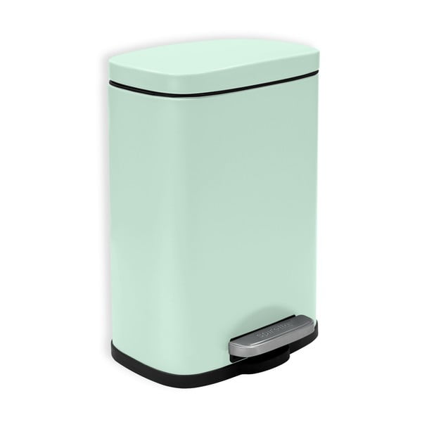 Cestino per la spazzatura color menta in acciaio con pedale 5 l   Akira – Spirella