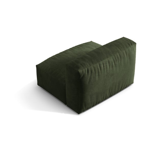 Parte divano componibile verde (solo con parte centrale) con rivestimento in velluto Martina – Micadoni -image-2