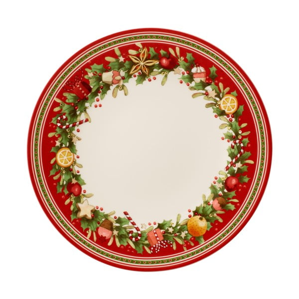 Piatto natalizio in porcellana bianca e rossa, ø 27 cm Winter Bakery Delight - Villeroy&Boch