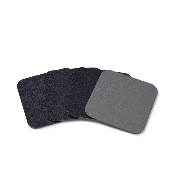 Sada 4 černošedých podložek pod hrnek Bitz Basics, 10 cm