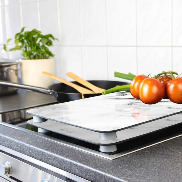 Set di 2 copri stufe in vetro, 52 x 30 cm Marble - Wenko-image-1