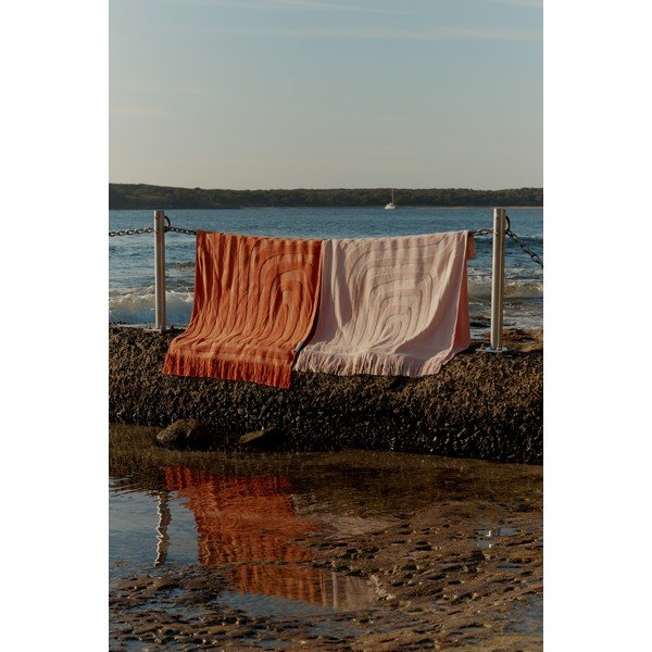Telo mare in cotone arancione terracotta , 160 x 90 cm Luxe - Sunnylife-image-1