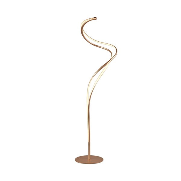 Lampada da terra a LED con paralume in metallo color oro (altezza 160 cm) Nala - Trio Select