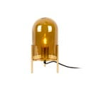 Lampada da tavolo Bell in vetro giallo senape, altezza 30 cm - Leitmotiv