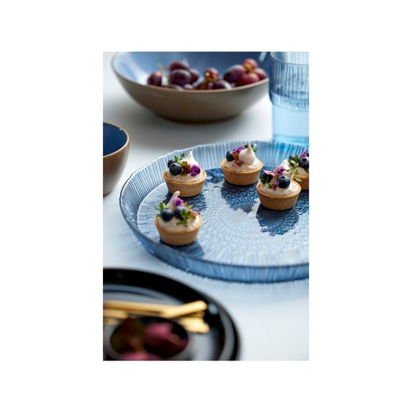 Piatto da portata in vetro blu ø 30 cm Kusintha - Bitz-image-2