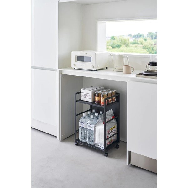 Scaffale in metallo nero con rotelle 42x60 cm Tower - YAMAZAKI-image-3