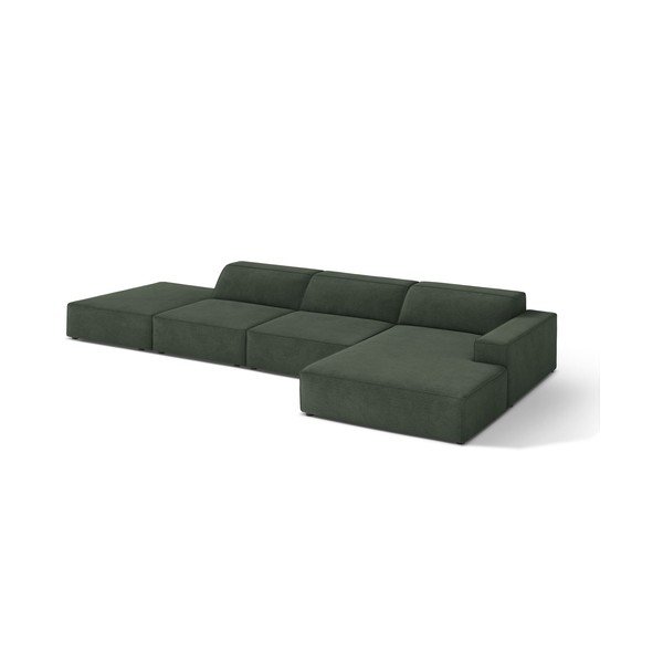 Divano angolare componibile color petrolio (con penisola a destra/con chaise lounge) Jodie – Micadoni -image-1