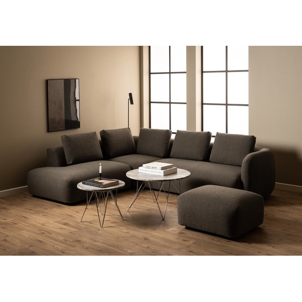 Tavolino rotondo in marmo ø 55 cm Prunus - Actona-image-4