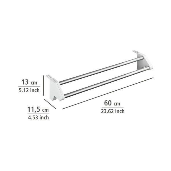 Stendino da appendere argentato 1 m Twin – Wenko-image-3