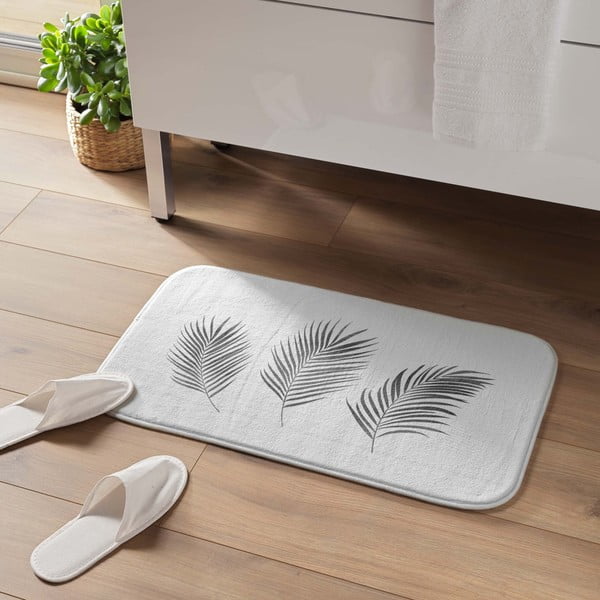 Tappetino per il bagno bianco e argentato 45x75 cm Orbella – douceur d'intérieur-image-1