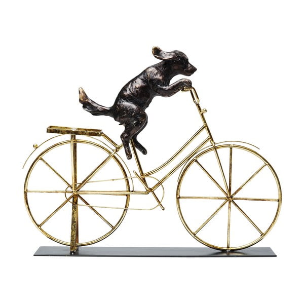 Statuetta in metallo Dog with Bicycle - Kare Design